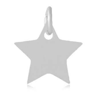 OPP1656 Malý ocelový přívěšek s kroužkem - hvězdička