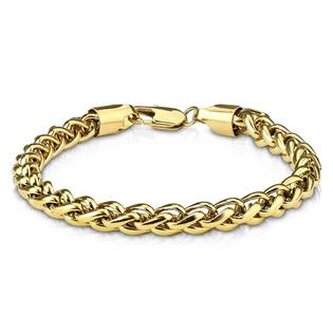 OPA1008-GD Pánský ocelový náramek zlacený