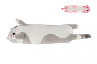 Kočka/Kočička ležící plyš 50x15cm 2 barvy