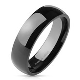 OPR1299-6-62 Ocelový prsten černý, šíře 6 mm