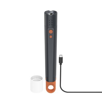 Hama FLX1200-C, LED svítilna, nabíjecí, hliníková, 1200 lm/300 m, 4 režimy+SOS, IP44, zoom,karabinka