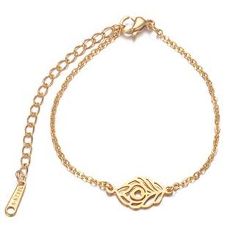 OPA1600-GD Zlacený ocelový náramek s peříčkem - pírka