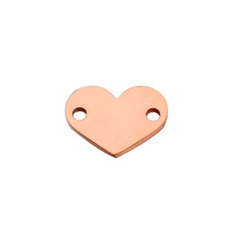 OK1232-RD Zlacená ocelová komponenta - srdíčko - srdce