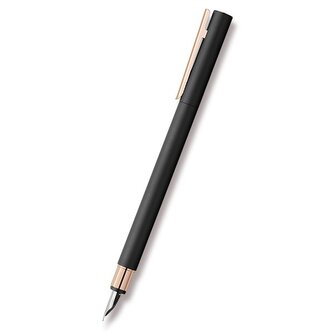 Plnicí pero Faber-Castell Neo Slim Metal Black Rosegold - hrot M