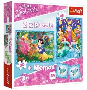 Puzzle 2w1+ memos - Niezwykły Świat Księżniczek