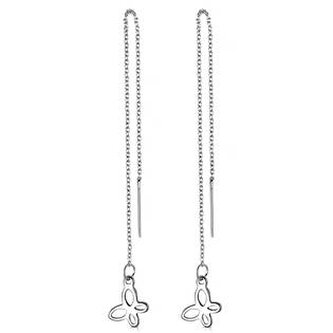 OPN1423-ST Provlékací ocelové náušnice s motýlky