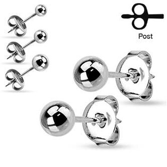 OPN1001-7 Ocelové náušnice - kuličky