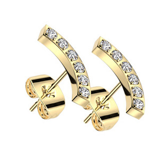 OPN1949-GD Zlacené celové náušnice se zirkony