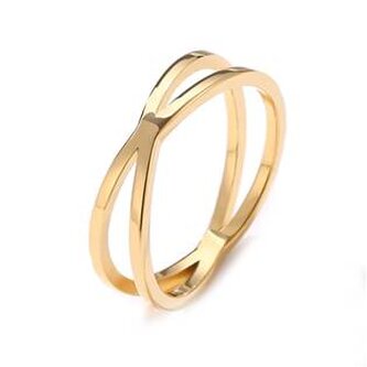 OPR0156-50 Překřížený ocelový prsten