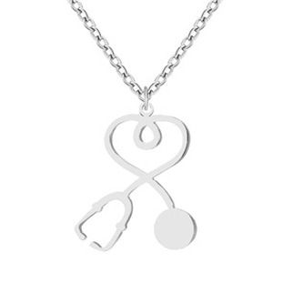 OPD0275-ST Ocelový náhrdelník fonendoskop