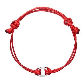 EG7238 Náramek proti uhranutí stříbrný červený