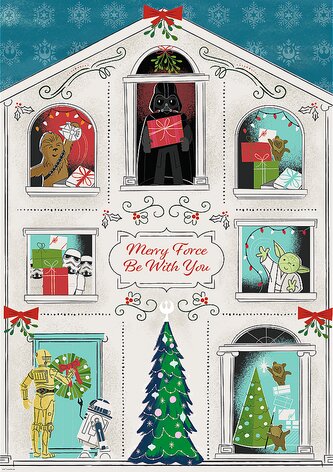 TREFL Puzzle Premium Plus Star Wars: Merry Force Be With You 1000 dílků