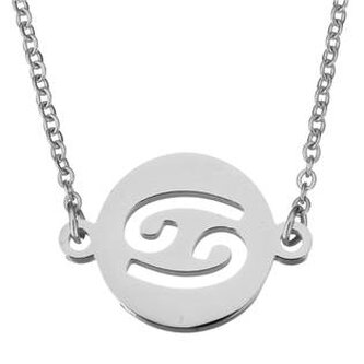 OPD0216-04 Ocelový řetízek s přívěškem znamení rak - znamení zvěrokruhu