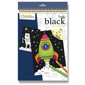 Omalovánky Avenue Mandarine Graffy Black - Vesmír