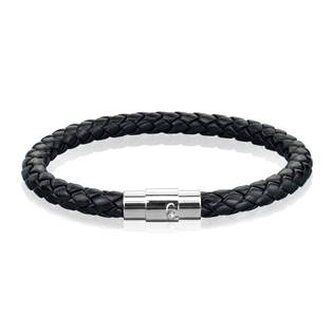 NR1205-21 Náramek proplétaný černý, délka 21,5 cm