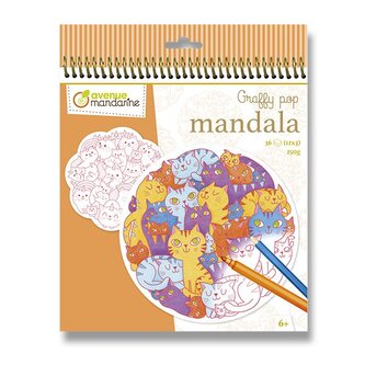 Omalovánky Avenue Mandarine Graffy Pop Mandala - Kočičky