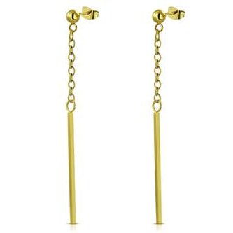 OPN1539-GD Visací ocelové geometrické náušnice