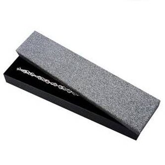 KR0044-GR Dárková krabička na náramek, stříbřitě šedá/černá