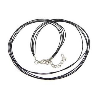 LR1129 Šňůrka na krk černá, 6 x 0,6 mm
