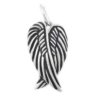 OPP1552 Přívěšek ocel - zkřížená andělská křídla malá - motorkářské