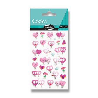 Samolepky Maildor 3D Cooky - Zamilovaná srdíčka