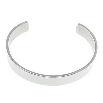 OPA1486 Leštěný ocelový náramek otevřený, šíře 8 mm