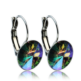 NBS12-PS Ocelové náušnice s krystaly Swarovski® 12 mm, PARADISE SHINE