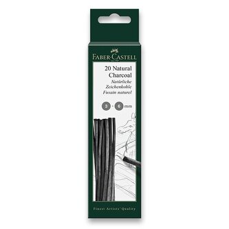 Přírodní uhel Faber-Castell Pitt Monochrome - 3-6 mm, 20 kusů