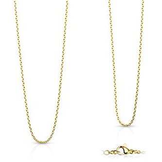 OPE1166-015-45 Zlacený ocelový řetízek, tl. 1,5 mm