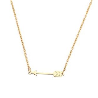 OPD0204-GD Zlacený ocelový náhrdelník šipka