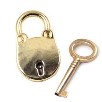 ZA0014 Zámeček lásky zlacený, rozměr 37 x 22 mm