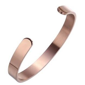 OPA1487RD-8 Zlacený ocelový náramek otevřený, šíře 8 mm