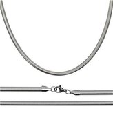 OPE1096-040-45 Ocelový řetízek had plochý, š. 4 mm