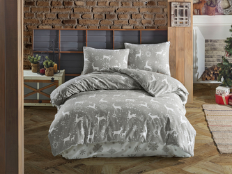 Flanelové francouzské povlečení 200x200, 70x90 Escama grey