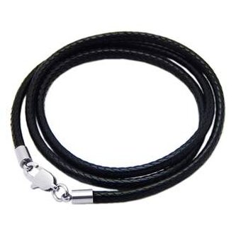 LR1139-030-60 Splétaný náhrdelník, tl. 3 mm - černá