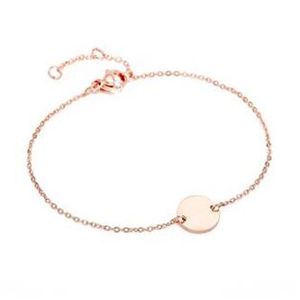 OPA1658-RD Zlacený ocelový náramek s kulatou destičkou