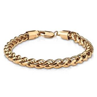 OPA1008-RD Pánský ocelový náramek zlacený