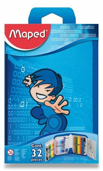 Penál Maped Tatoo - 1patrový, vybavený, motiv Karaté