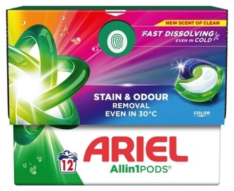 Ariel Color All-in-1 Pods gelové kapsle na praní, 12 ks
