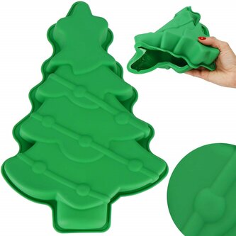Forma na pečení Stromeček silikonová 30x22 cm SPRINGOS KI0123 zelená