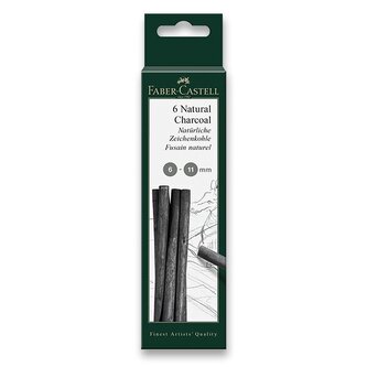 Přírodní uhel Faber-Castell Pitt Monochrome - 6-11 mm, 6 kusů