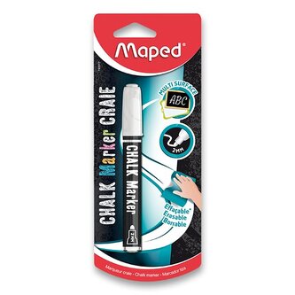 Křídový vícepovrchový popisovač Maped - bílý