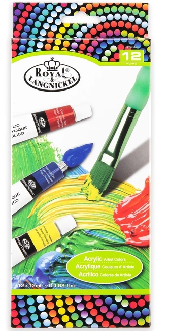 Akrylové barvy 12ml x 12 ks ROYAL and LANGNICKEL Akrylové barvy 12ml x 12 ks ROYAL and LANGNICKEL