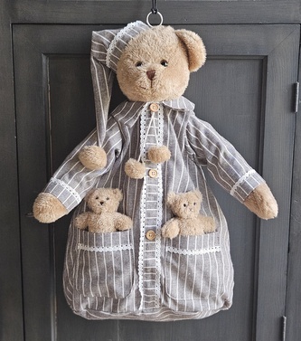 Plyšový medvěd vak na pyžamo