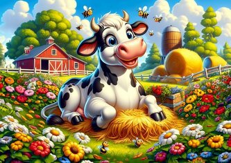 ART PUZZLE Puzzle Roztomilá kravička a přátelé 50 dílků