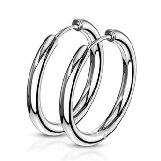 OPN1119ST-21 Ocelové náušnice - kruhy 21 mm