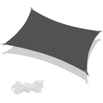 Stínící sluneční plachta 4x3 m SPRINGOS SN0058 tmavě šedá