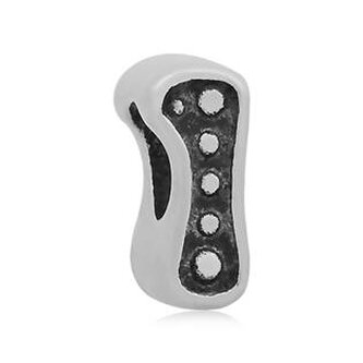 K0002-1 Navlékací ocelový přívěšek korálek - číslice "1"