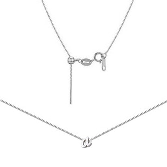 OPD0260-V Ocelový náhrdelník s písmenem - iniciály - iniciála "V"