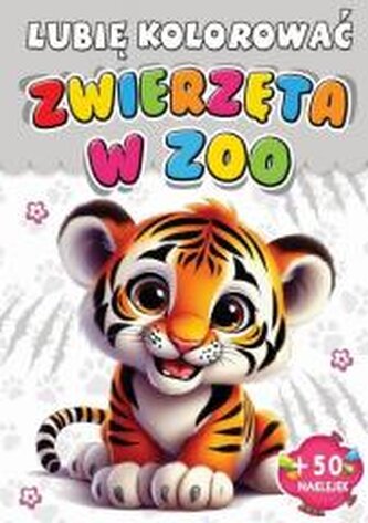 Kolorowanka Zwierzęta w zoo + 50 naklejek